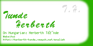 tunde herberth business card